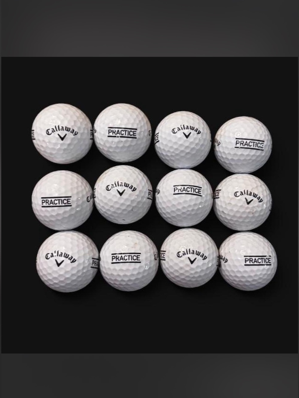 Callaway White Practice Golf Balls - Set of 12